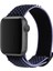 Apple Watch Uyumlu Kordon 3 4 5 6 7 Se 42MM 44MM 45MM Örgü Tokalı Kordon Lacivert Mor 1
