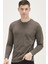 T8588 Dewberry Bisiklet Yaka Erkek Sweatshirt-Haki 4