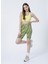 Y-Harbin Yüksek Bel Dar Kalıp Düz Yeşil Kadın Tayt 1