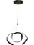 1666-30 Siyah LED Avize(Beyaz Işık -Sarı Işık - Gün Işığı) 1