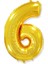 Folyo Balon Rakam 6 Altin 32 Inc ( 80 cm ) 1