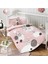 - Happy Moon Pembe Pamuklu Bebek Nevresim Takımı 1