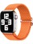 Apple Watch Uyumlu Kordon 3 4 5 6 7 Se 42MM 44MM 45MM Örgü Tokalı Kordon Turuncu 1