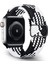 Apple Watch Uyumlu Kordon 3 4 5 6 7 Se 42MM 44MM 45MM Örgü Tokalı Kordon Siyah Beyaz Kırçıllı 1