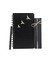 Kuş Tasarımlı Siyah Defter-Kalem Seti 1
