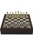 Gifthome Büyük Boy Metal Klasik Satranç Tk. Parlak ve Ceviz Desenli Sandıklı Mdf TAHTASI(36X36 Cm.) 1