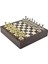 Gifthome Büyük Boy Metal Klasik Satranç Tk. Parlak ve Ceviz Desenli Sandıklı Mdf TAHTASI(36X36 Cm.) 3