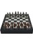 Gifthome Orta Boy Metal Ingiliz Satranç Takımı Antik ve Mermer Desenli Sandıklı Mdf Tahtası (36X36X6 Cm.) 3