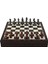 Gifthome Orta Boy Metal Ingiliz Satranç Takımı Antik ve Ceviz Desenli Sandıklı Mdf Tahtası (36X36X6 Cm.) 4