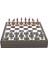 Gifthome Orta Boy Metal Truva-Sparta Satranç Takımı Antik ve Ceviz Desenli Sandıklı Mdf Tahtası (36X36X6 Cm.) 1