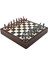 Gifthome Orta Boy Metal Truva-Sparta Satranç Takımı Antik ve Ceviz Desenli Sandıklı Mdf Tahtası (36X36X6 Cm.) 2