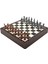Gifthome Orta Boy Metal Truva-Sparta Satranç Takımı Antik ve Ceviz Desenli Sandıklı Mdf Tahtası (36X36X6 Cm.) 3