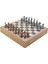 Gifthome Orta Boy Metal Truva-Sparta Satranç Takımı Antik ve Rustik Desenli Sandıklı Mdf Tahtası (36X36X6 Cm.) 3
