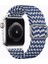 Apple Watch Uyumlu Kordon 3 4 5 6 7 Se 38MM 40MM 41MM Örgü Tokalı Kordon Beyaz Mavi 1