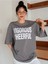 Kadın Oversize Füme Vigorous Cheerful Baskılı T-Shirt 3