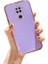 Xiaomi Redmi Note 9 Kılıf Golden Silikon Kılıf Lila 3