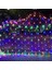 1x2 Metre Dekoratif File Ağ Perde 192 LED 8 Animasyonlu Farklı Işık Modu Rgb Fişli 5