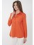 Kadın Koton Uzun Gömlek Turuncu 3