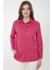 Kadın Koton Uzun Gömlek Fuşya 5