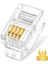 100 Adet RJ9/RJ10/RJ22 Telefon Ahize Kablosu Için 4P4C Konnektör 4 Pinli Jak 4 Pinli Plug RJ11 1