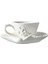 High End Mercan Kabuğu Kabartma Kahve Fincanı ve Tabağı Seramik Öğleden Sonra Çay Fincanı Yaratıcı Porselen Tazas De Cafe Bardak | Kahve Fincanı ve tabak Setleri (Yurt Dışından) 1