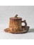 Ağaç Stump Japon El Yapımı Çömlekçilik Kahve Fincanı Çay Seti Porselen Vintage Kahve Fincanları Porcelana Çay Bardağı ve Daire Setleri BD50BD | Teacup tabak Setleri (Yurt Dışından) 2