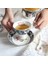 Seyahat Vintage Kahve Fincanı Kaşıkla Avrupa Tarzı Yaratıcı Kahve Kupaları Kullanımlık Kemik Çini Kaffeetasse Çay Kupası Daire | Kahve Kupası ve tabak Setleri (Yurt Dışından) 2