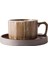 Retro Kahve Fincanı ve Tabağı Seti Yaratıcı Seramik El Yapımı Latte Bardaklar Süt Teacup Espresso Kupası Ev Partisi Drinkware | Kahve Kupası ve tabak Setleri (Yurt Dışından) 1