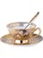 Lüks Avrupa Kahve Fincanı Çift Set Vintage Ingiliz Kupa Kemik Çini Mısır Çift Tasarım Espresso Süt Tazas Güzel Kupalar | Kahve Kupaları ve kupalar (Yurt Dışından) 1