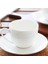 Saf Beyaz El Yapımı Seramik Kahve Fincanı Çanak Seti Latte Cappuccino Çiçek Profesyonel Kupa Basit Kahve Kupası | Teacup tabak Setleri (Yurt Dışından) 4