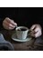 Stoneware Kahve Fincanı Ilkel Sanat Minimalist Küçük Mate Kupası Vintage Çay Seti Kupası | Teacup tabak Setleri (Yurt Dışından) 2