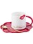 Yaratıcı Kırmızı Dudaklar Fincan Tabağı ile Kaşık Set Seramik Kahve Veya Çay Bardağı Fıçı Ev Mutfak Drinkware Komik Doğum Günü Düğün Hediyeleri | Kupa ve tabaklar (Yurt Dışından) 1