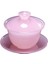 Yeşim Porselen Çay Kase 100 ml Pembe Hibiscus Çay Tureen Çin Kung Fu Çay Seti Teaware Master Cup Gaiwan Koleksiyonu El Sanatları Hediye | Çay Tureen (Yurt Dışından) 1