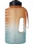 2.2l Motivasyonel Su Şişesi Geniş Ağız, Taşınabilir Degrade Spor Şişesi (Turuncu Yeşil) (Yurt Dışından) 2