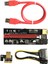 Pcıe Rider Adaptörü Genişletici Madencilik 1X-16X Sürücüsiz Hızlı Veri Iletimi Kırmızı Kordon (Yurt Dışından) 4