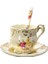 Avrupa Fildişi Porselen Çay Fincanı ve Tabağı 250 ml Yüksek Kaliteli Seramik Kahve Fincanı Gül Çiçek Kırmızı Çay Bardağı Seti Drinkware Güzel Hediye | Teacups (Yurt Dışından) 1
