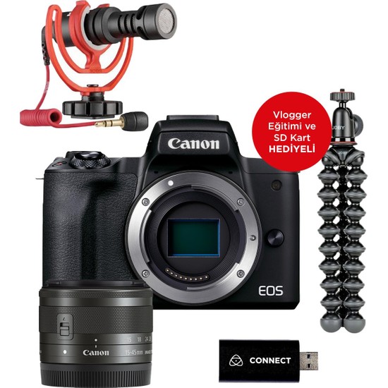 Canon Eos M50 Mark Iı Livestream Kit Fotoğraf Makinesi (Hediye Seti Ile) (Canon Eurasia Garantili)