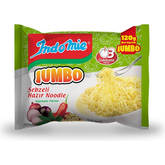 Indomıe Jumbo Sebzeli Hazır Noodle 120 Gr