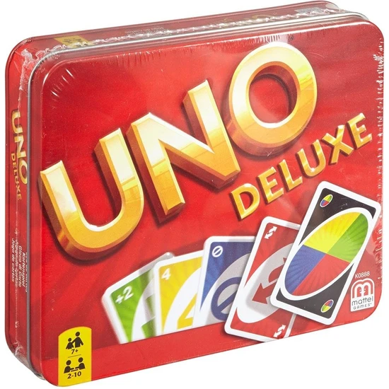 Uno Deluxe Kart Oyunu, 2-10 Oyuncu, 7 Yaş ve Üzeri İçin, Orijinal Lisanslı, Mattel Games K0888