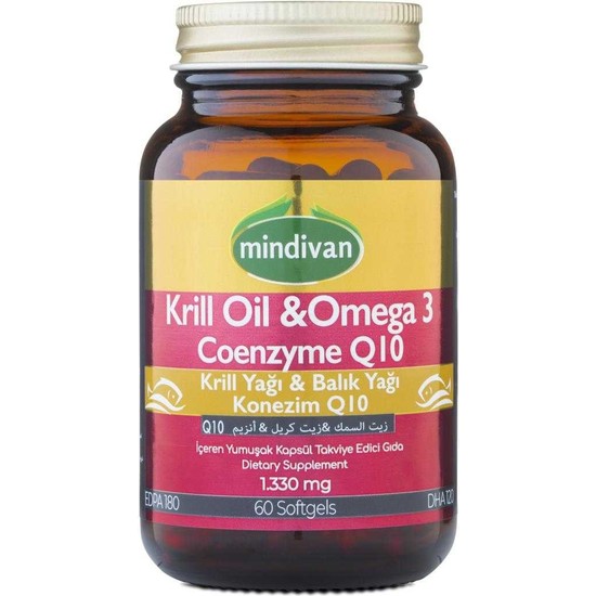 Mindivan Krill Oil, Omega 3 ve Coenzyme Q10 60 Kapsül Fiyatı