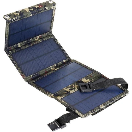 KKmoon USB Solar Charger 20W Taşınabilir Güneş Paneli - Siyah (Yurt Dışından)
