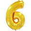 Folyo Balon Rakam 6 Altin 32 Inc ( 80 cm ) 1
