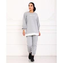 May Mara Kadın Altı Garnili Baskılı Eşofman Takımı