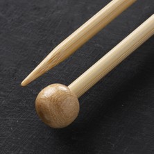 Kartopu Bamboo 33 cm 4 mm Ahşap Japon Örgü Şişi
