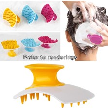 Mirror Silikon Saç Şampuan Fırça Fırça Duş Dandruff Kadınlar Sarı Kaldırmak Için (Yurt Dışından)