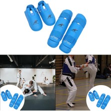 PZ Shin Instep Koruyucular Bacak Koruyucu Kickboks Ayak Koruyucu Eğitim Mma S Blue (Yurt Dışından)