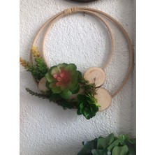 MT Store Makrome Duvar Kasnak Bohem Aksesuar, Duvar,balkon Süsleme 25CM Lik