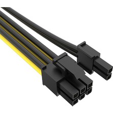 Akasa 8pin To 6+2pin Pcie Ekran Kartı Uzatma Dönüştürücü Kablo (AK-CBPW23-20)