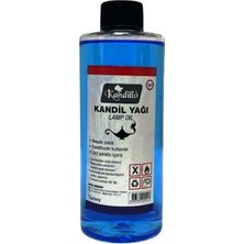 Kandillo Mavi Kandil Yağı Kokusuz Dumansız Iç Mekan Gaz Lambası Yakıtı 250 ml