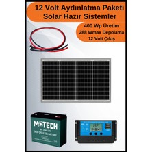 Aydınlatma Trenta Mono Solar Paket 12 VOLT-400WP